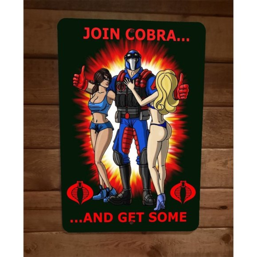 Join Cobra and Get Some 8x12 Metal Wall Sign GI Joe Poster